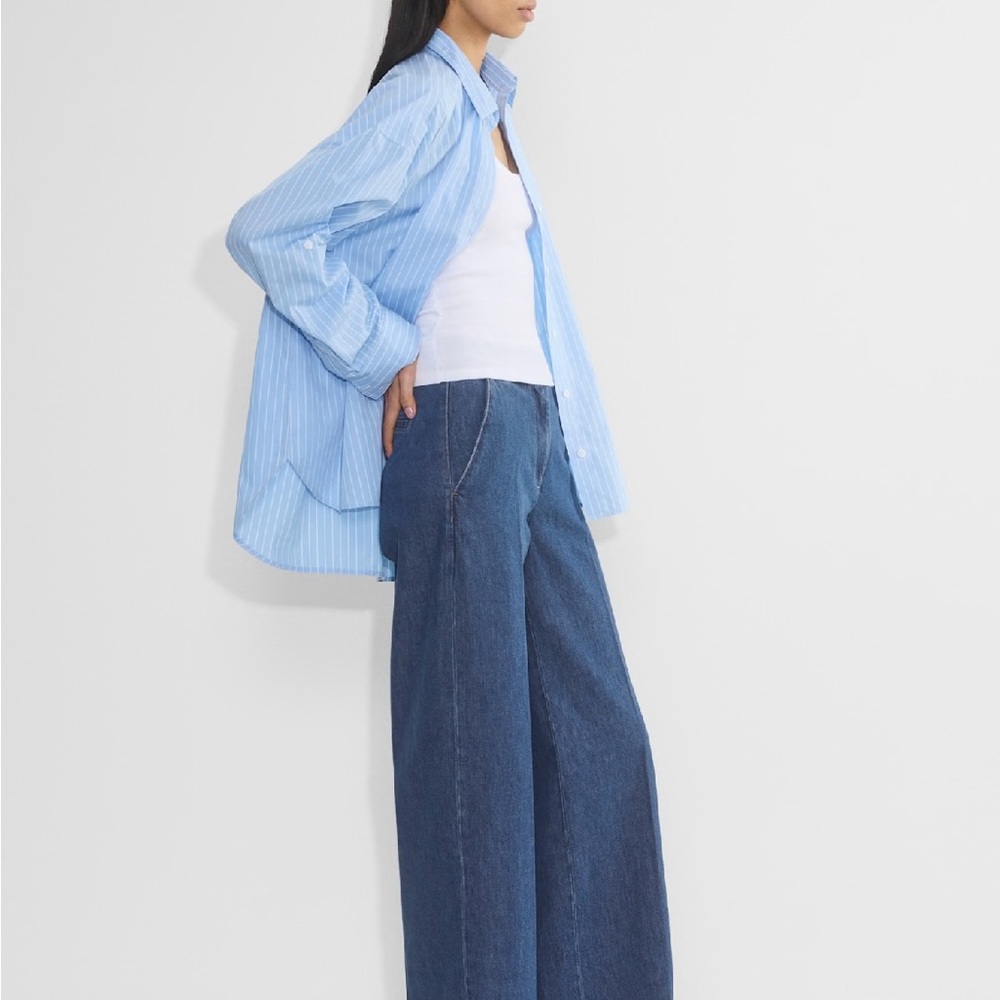 Babaton Meetup Wide Jean - Size 2 - medium wash denim blue.